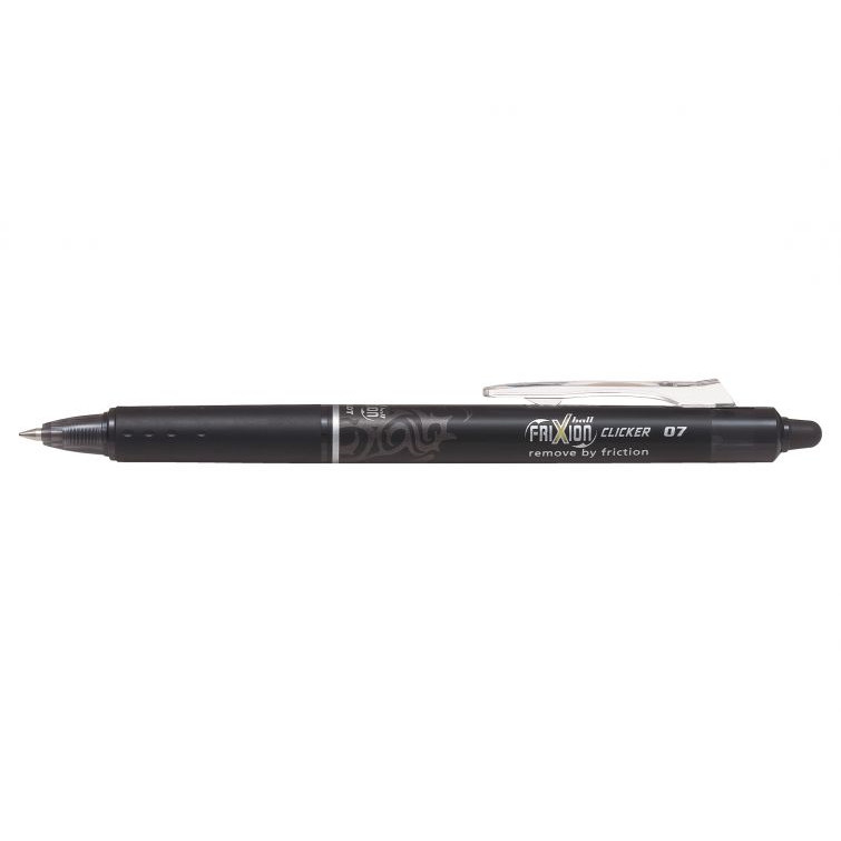 12 stk. Pilot Ball FriXion Clicker - Sort Rollerpen 0,7 mm