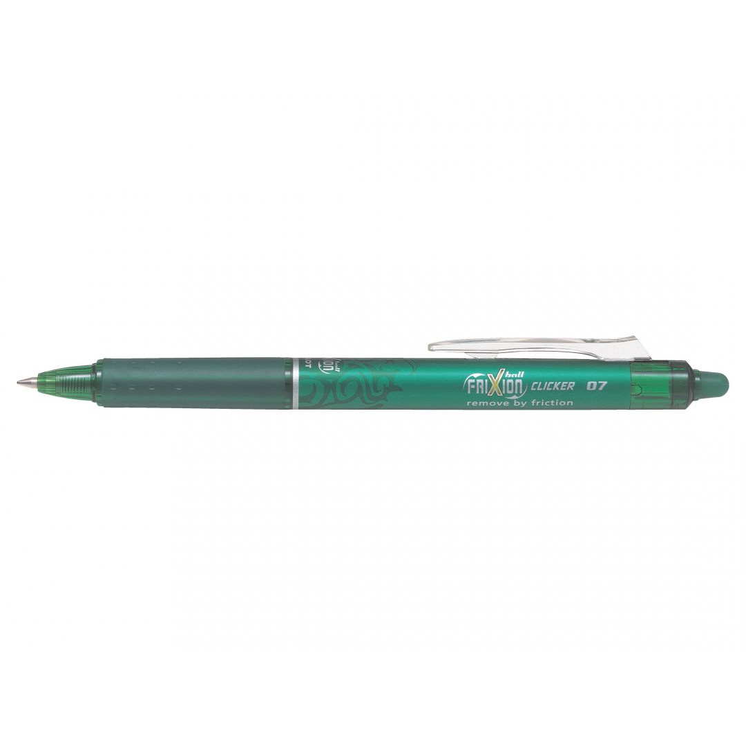 12 stk. Pilot FriXion Clicker - Grøn Rollerball Pen 0,7 mm - Køb minimum 12 stk.