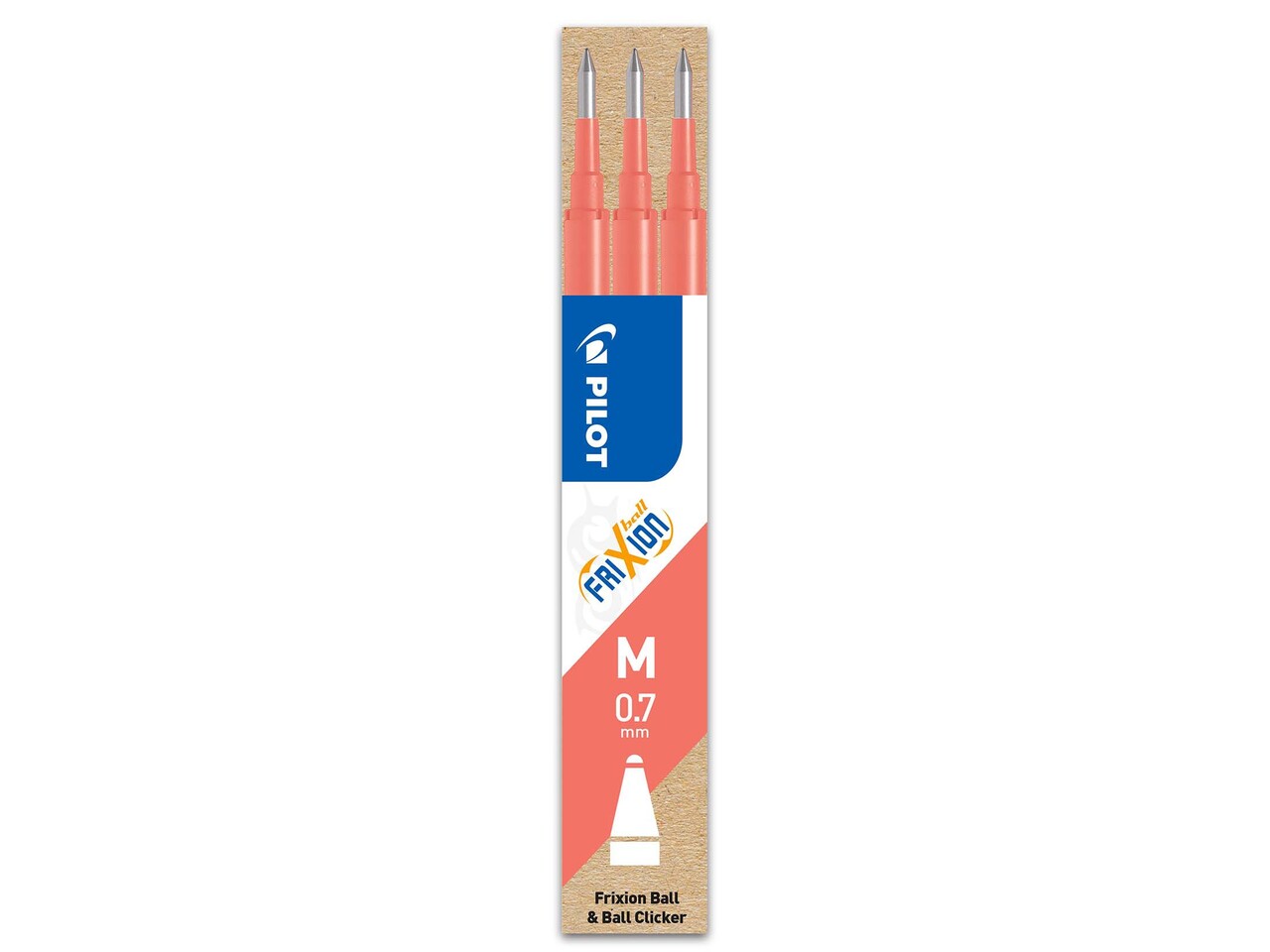 Kuglepen refill Pilot Frixion Clicker 0,7 koral pink (3)
