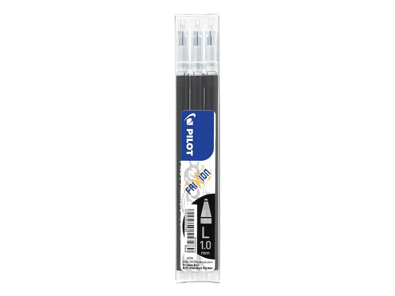 Kuglepen refill Pilot Frixion Clicker m. klik 1,0 sort (3 stk)