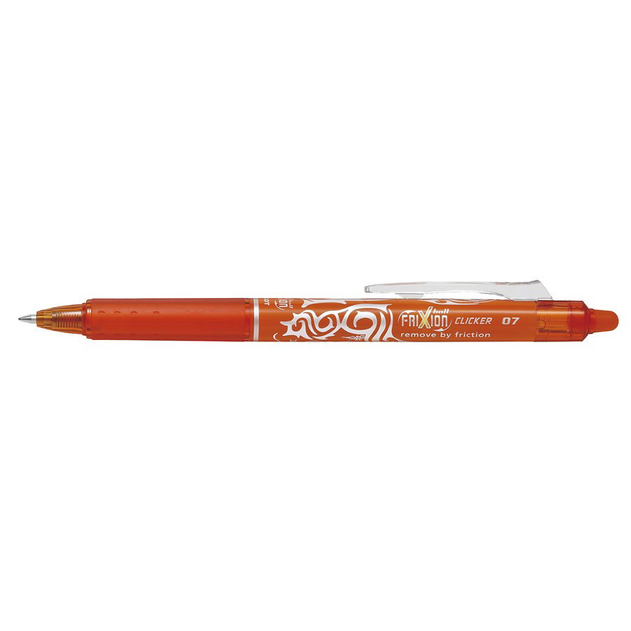 Pilot FriXion Clicker Kuglepen - Orange 0,35 mm streg - 12 stk