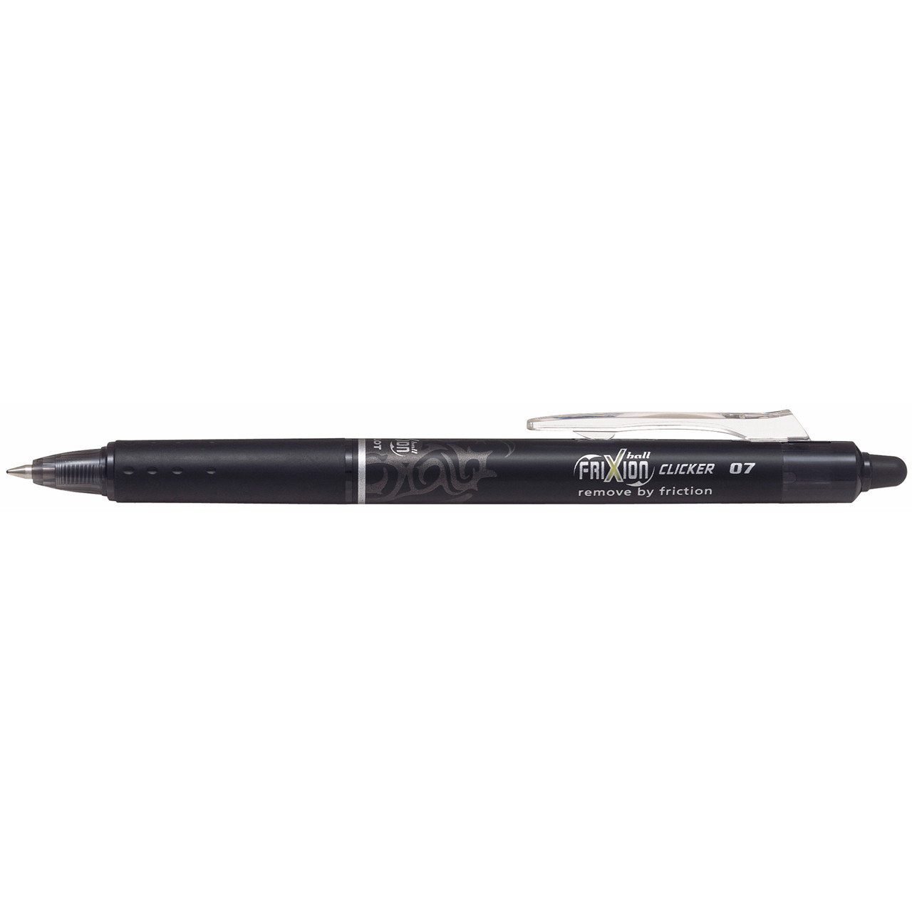Pilot FriXion Clicker Kuglepen - Sort farve 0,7 mm - 12 stk