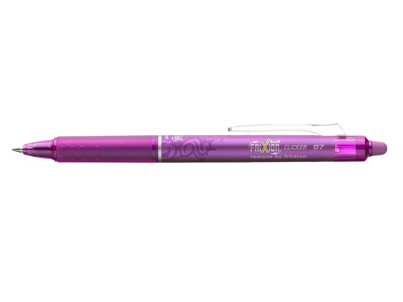 12 stk. Kuglepen Pilot Frixion Clicker m/klik 0,7 lilla - Køb minimum 12 stk.