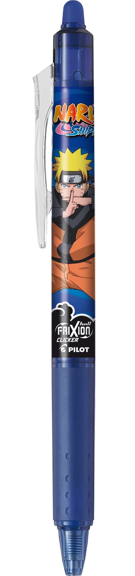 12 stk. Pilot Frixion Clicker m/klik Naruto 0,7 blå - Køb minimum 12 stk.