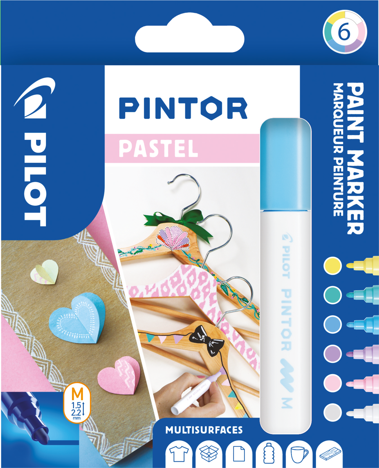 Tekstiltusch - Stentusch Pilot Pintor Medium Pastel Mix 1,4 ass (6)