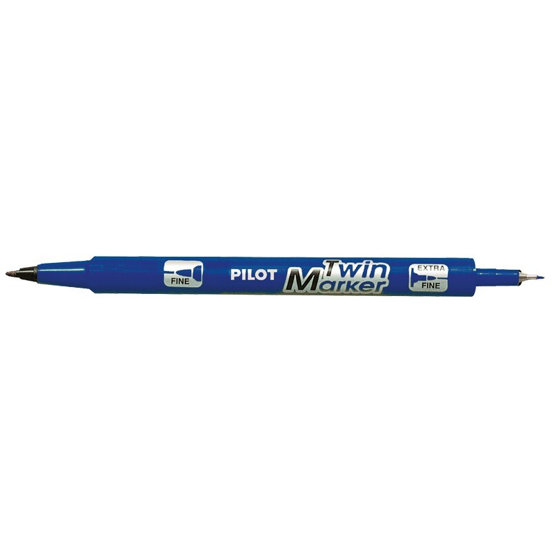 Pilot Marker Twin Marker Blå 0,8/2,0mm, Blå - 10 stk