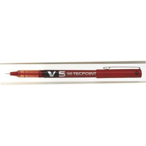 12 stk. Pilot Liquid Ink Rollerball Hi-Tec V5 0,5 red