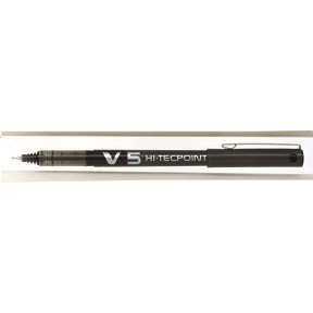 12 stk. Rollerball Pen - Pilot Hi-Tecpoint V5 - 0,5mm nålespids - Sort - Køb minimum 12 stk.