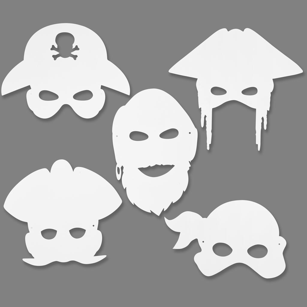 Piratmasker - TeACH Me 16-26cm 230g - 16 stk