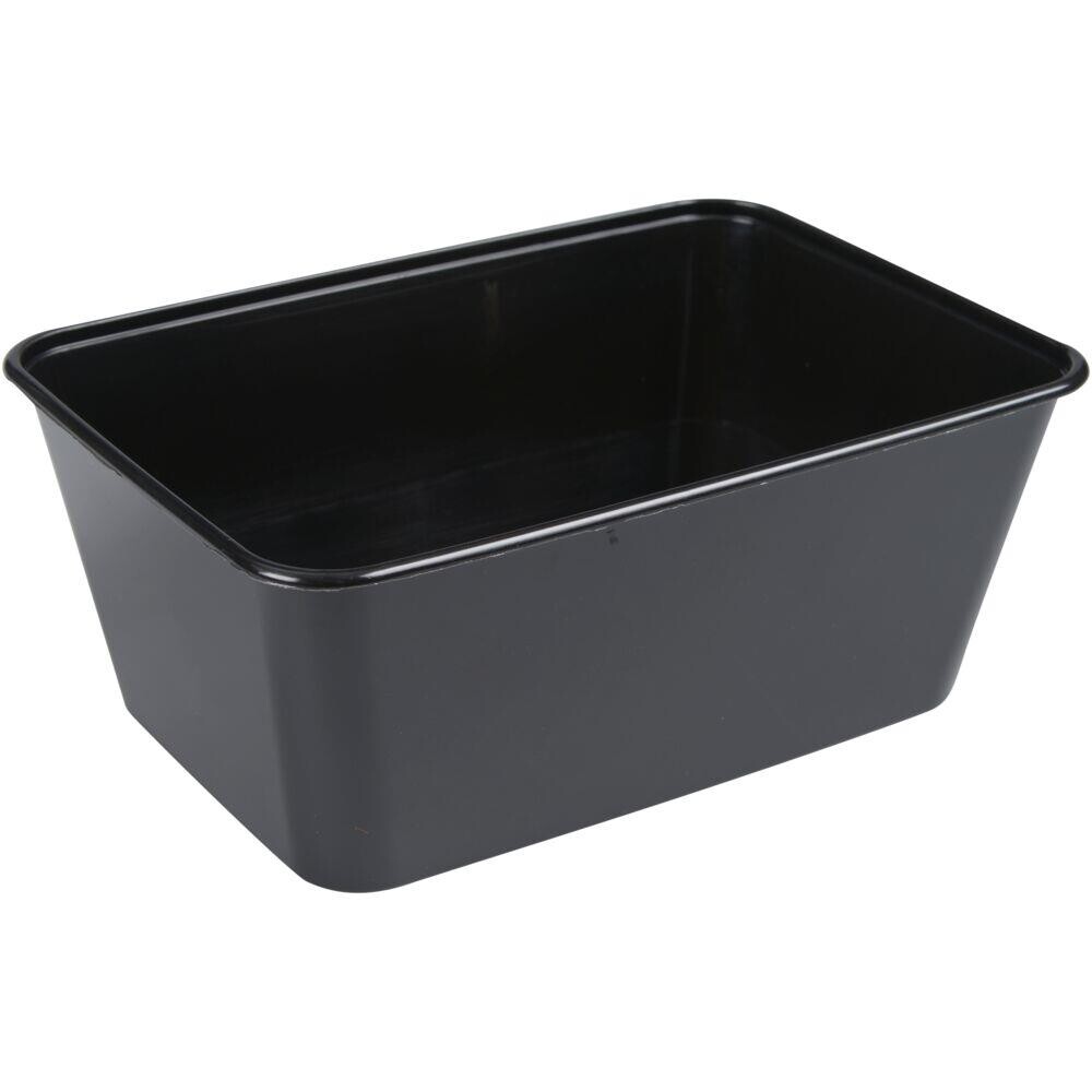 Plastbakke - 1-rums - 950 ml - 17,5x11,9x7,2cm - PP - Sort - 500 stk