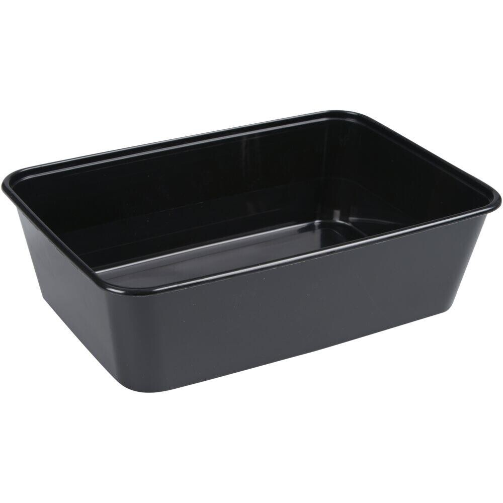 Plastbakke, 17,5x11,9x5,2 cm, 650 ml, sort, PP - 500 stk
