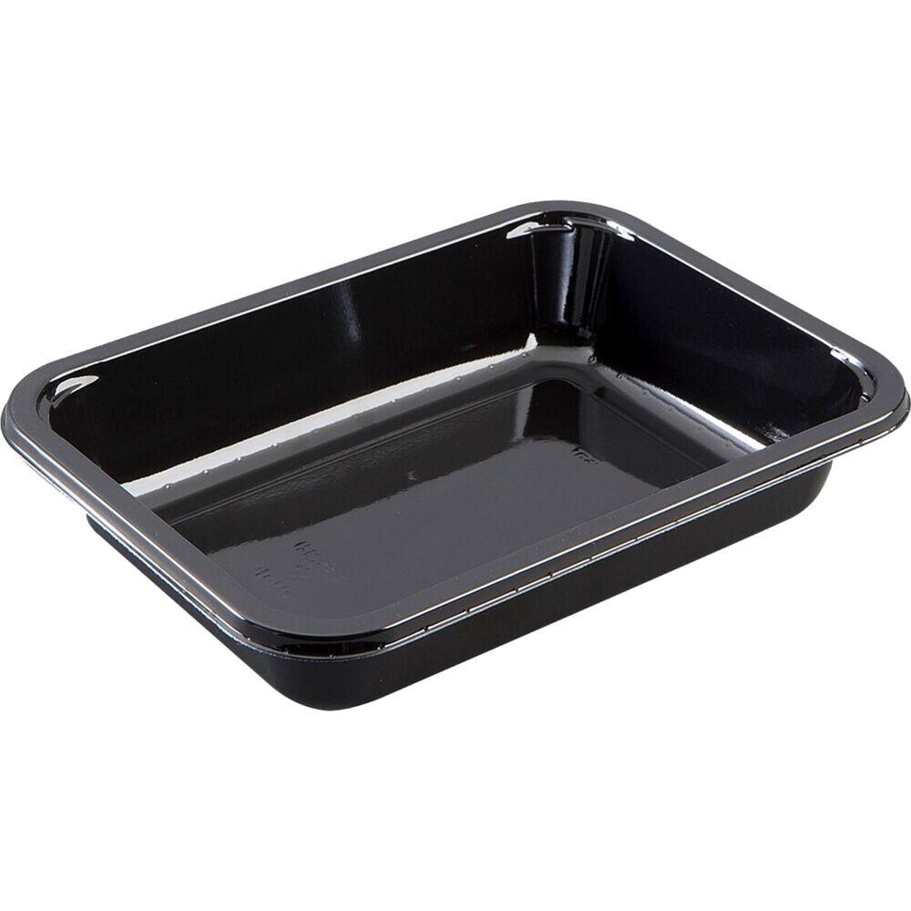 Plastbakke, 18,7x13,7x3,6cm, 620 ml, sort, CPET, 1-rums - 576 stk