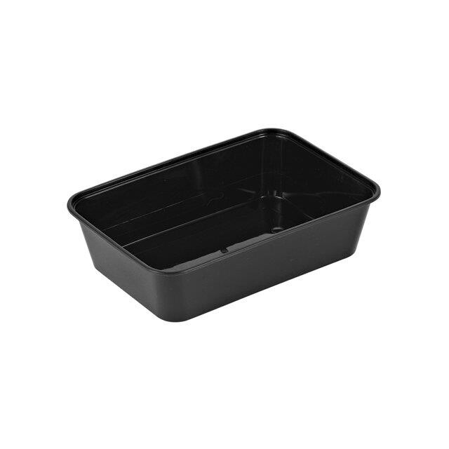 Plastbakke 650ml PP sort 175x120x45mm - 500 stk