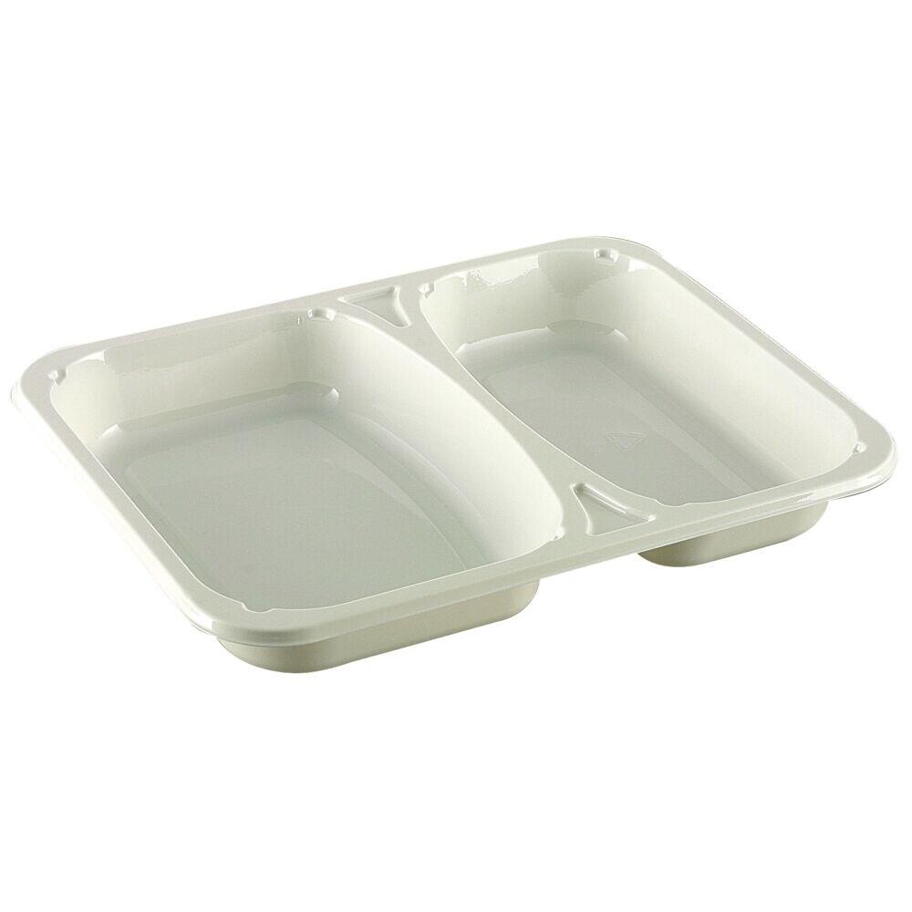 Plastbakke C-Pet hvid Standard serie 2-rums hovedret 340|440 ml 22,70cm - 348 stk
