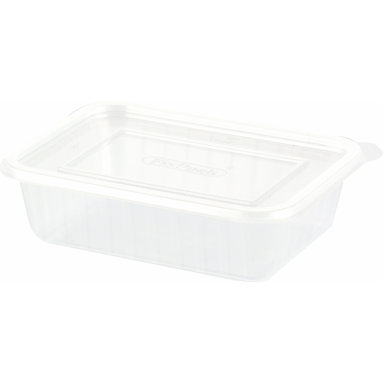 Plastbakke Fixpack firkantet PP klar 350 ml - 500 stk