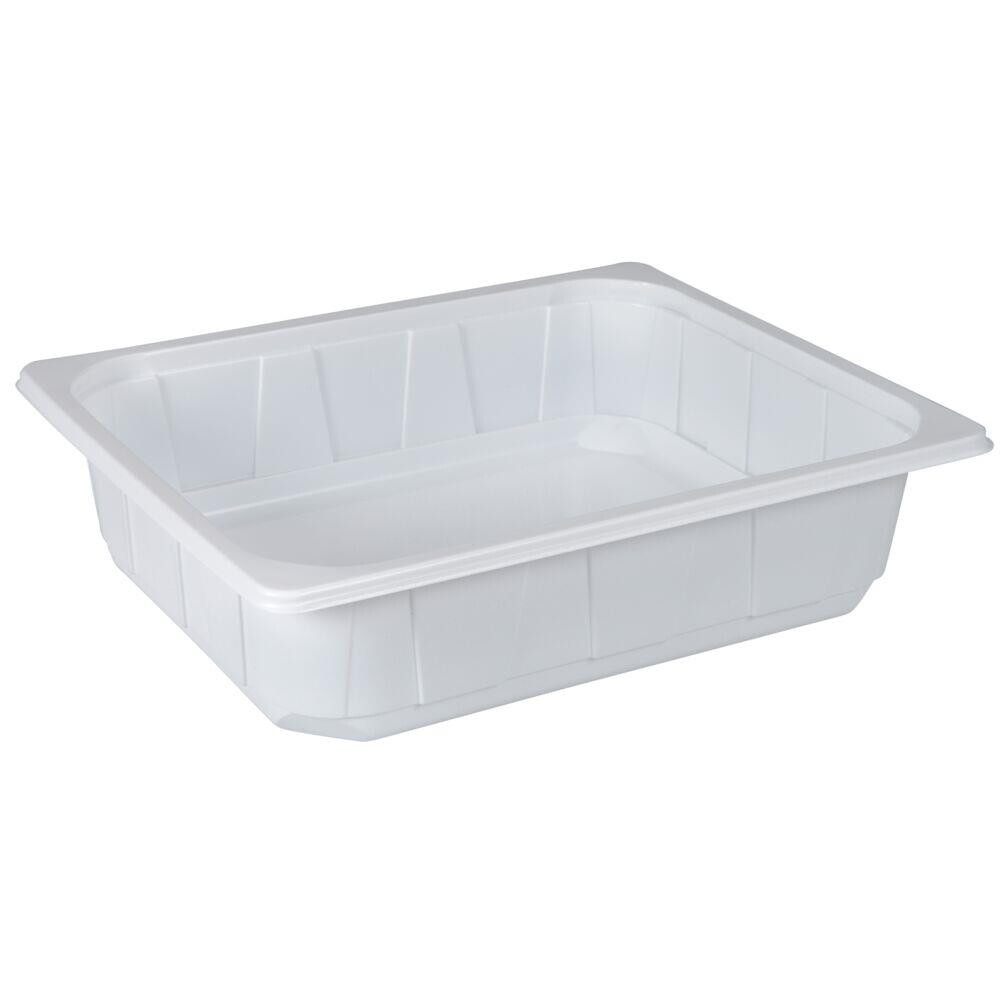 Plastbakke hvid PP 1500 ml 26,50 x 16,20 x 5 cm - 200 stk