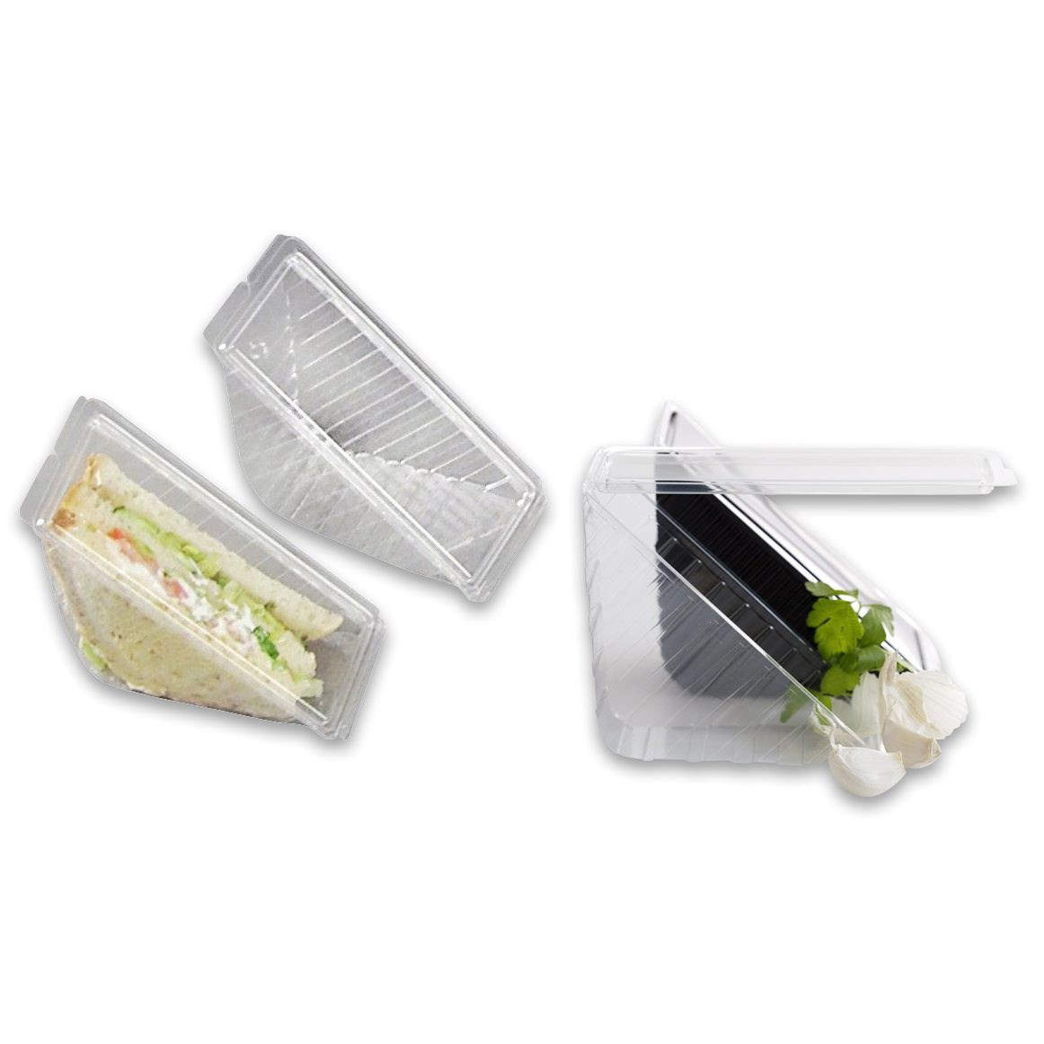 Plastbakke med låg bred 4-lags sandwich - 185 x 78 x 85 mm - 500 stk.