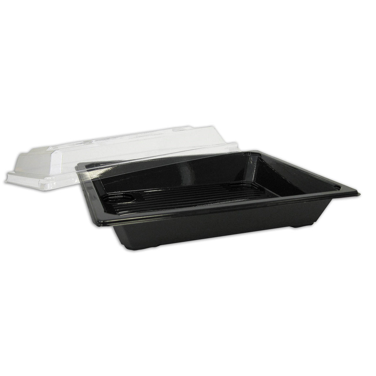 Plastbakke Sushi mellem sort - 350 my A-PET - 300 stk