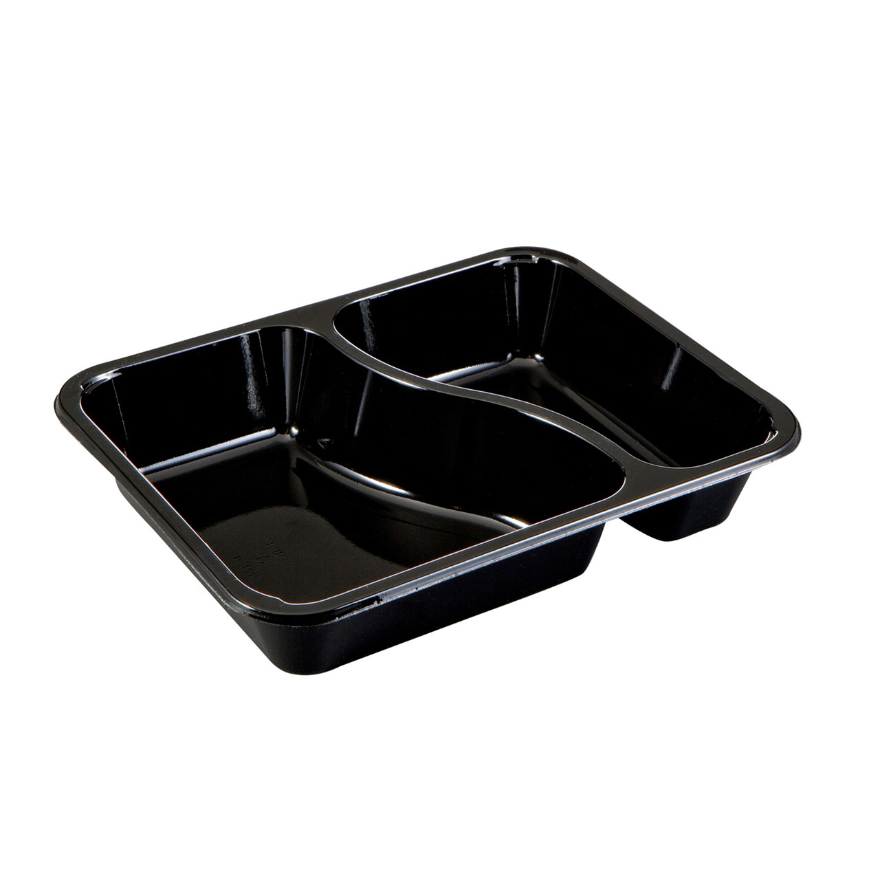 Plastbakke t/ovn CPET sort 1120ml 2rum 360stk/kar 2227-2F