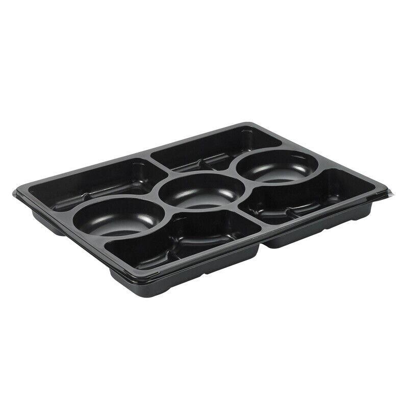 Plastbakke Zen 7 rum sort 320x250x33mm 1518ml 60stk/pak - 2 stk
