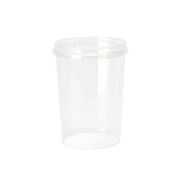 Plastbøtte med låg, Handy-lock, PP, 520 ml, klar