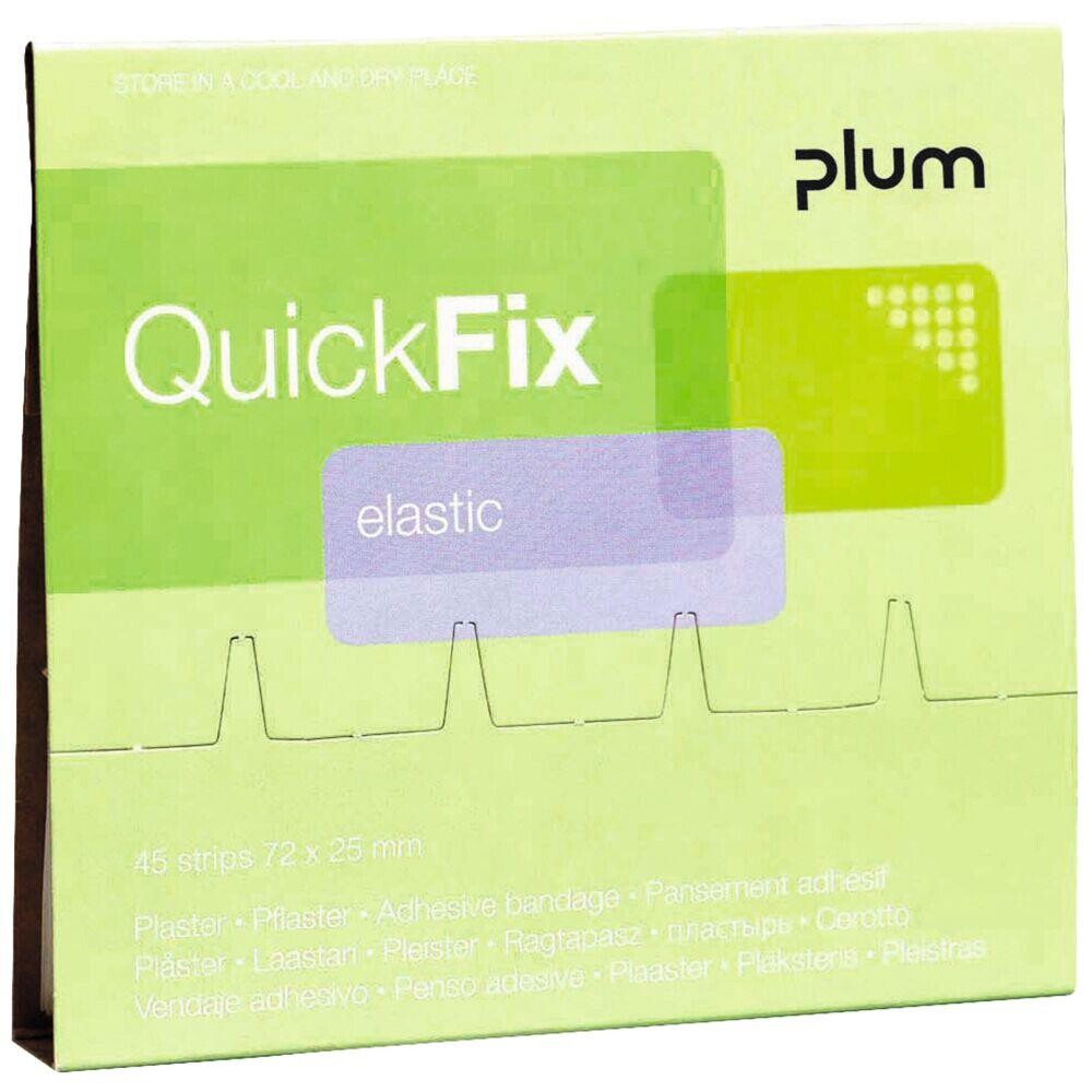 Plaster - QuickFix refill 2,5cm - Elastisk beige - 45 stk - 6 pakker