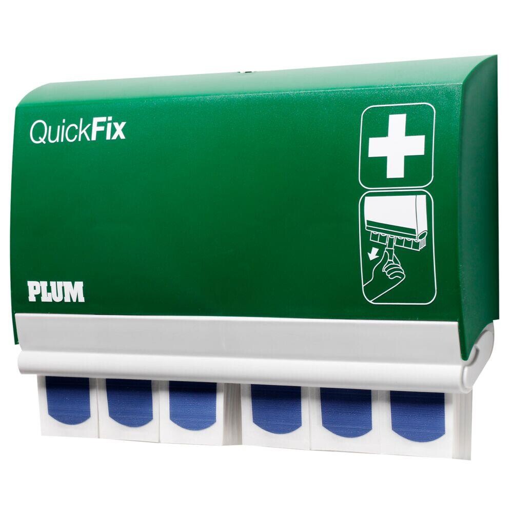 Plasterdispenser - QuickFix blå inkl. 2 pk sporbare plastre - 23x13,5cm - 90 plastre