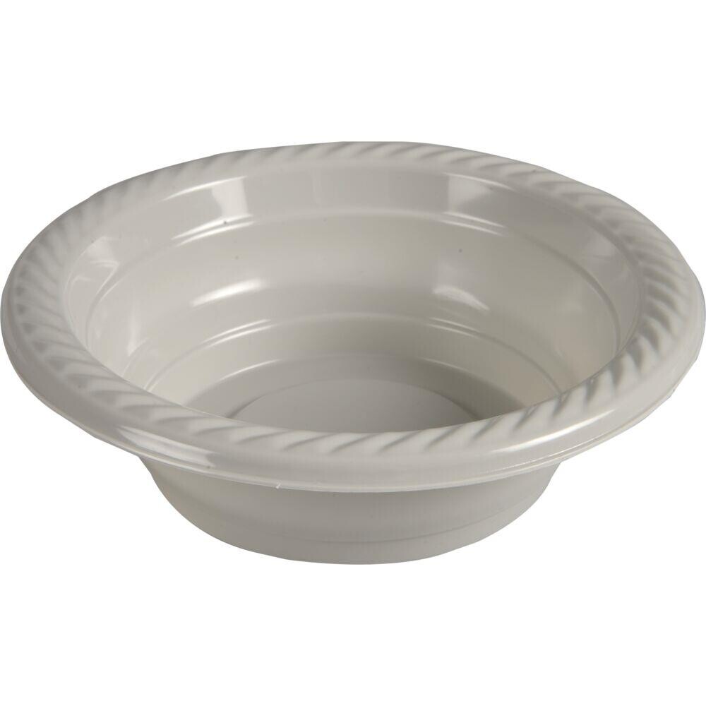 Plastik tallerkner flergangs Abena Gastro Ø17 cm 480 ml lysegrå PP Dyb - 400 stk