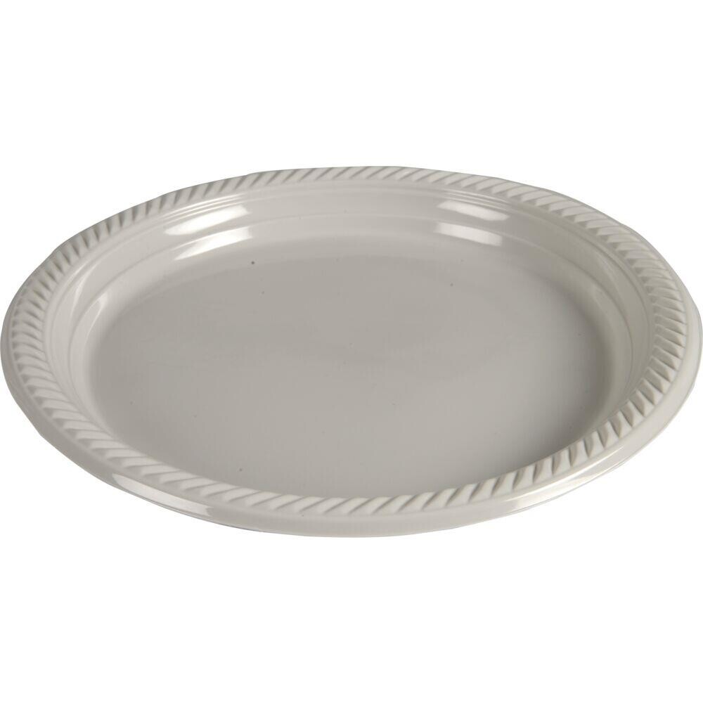 Plastik tallerkner - Genanvendelige - Abena Gastro - Ø26 cm - Lysegrå - 300 stk