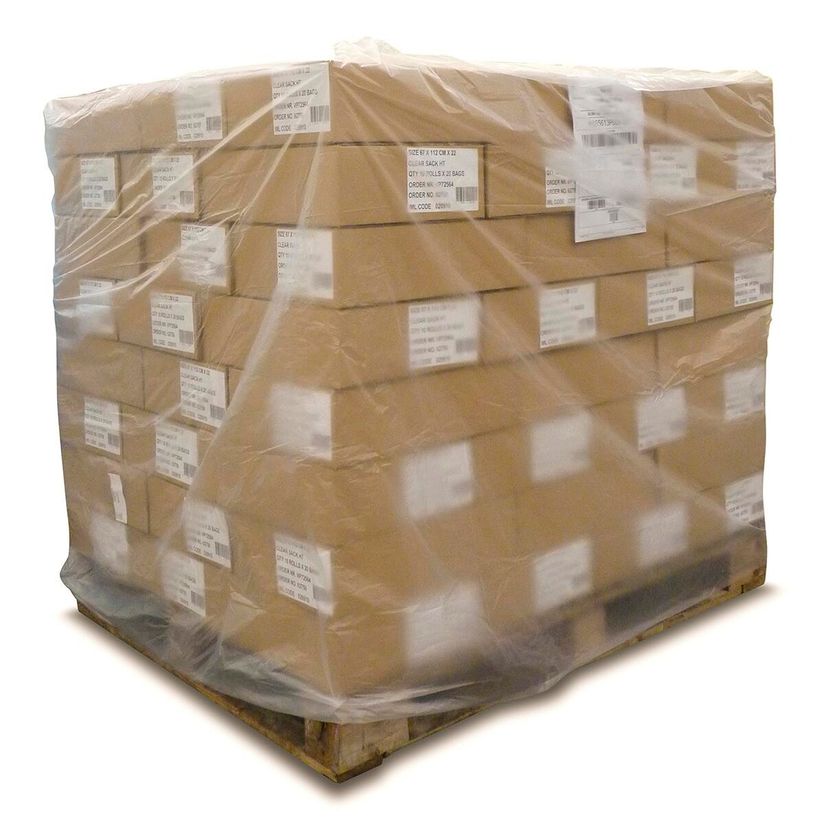Pallehætte i 100% genanvendt plast 1200x900x1200 mm, transparent - 50 stk