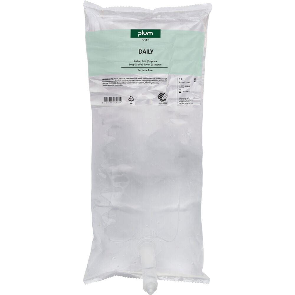 Plum Cremesæbe uden farve og pafume | 1000 ml refill