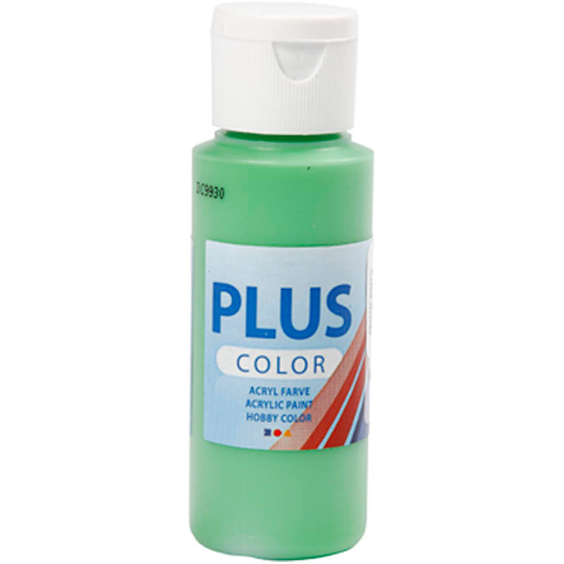 Plus Color hobbymaling, bright green, 60ml