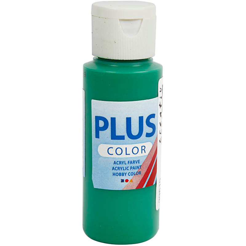 Plus Color hobbymaling, brilliant green, 60ml
