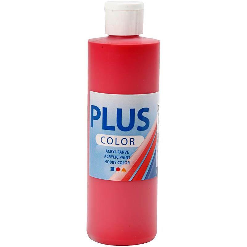 Plus Color hobbymaling, crimson red, 250ml
