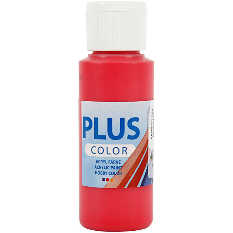 Plus Color hobbymaling, crimson red, 60ml