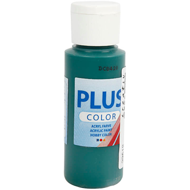 Plus Color hobbymaling, dark green, 60ml