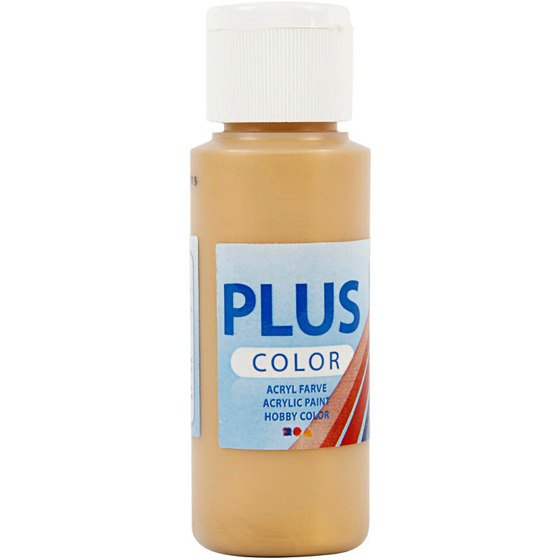 Plus Color hobbymaling, gold, 60ml