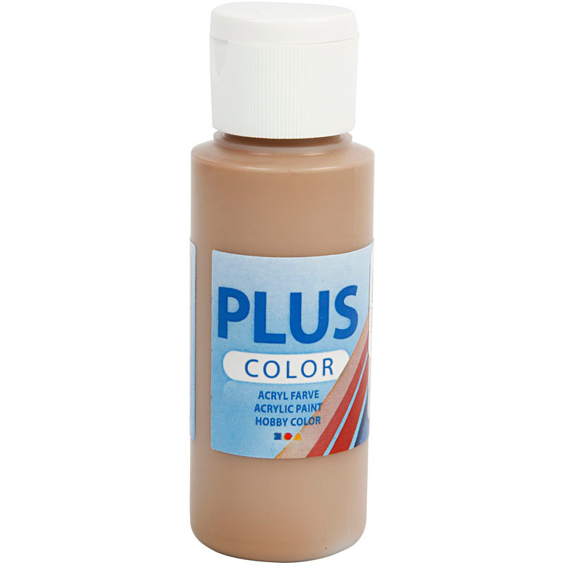 Plus Color hobbymaling, light brown, 60ml
