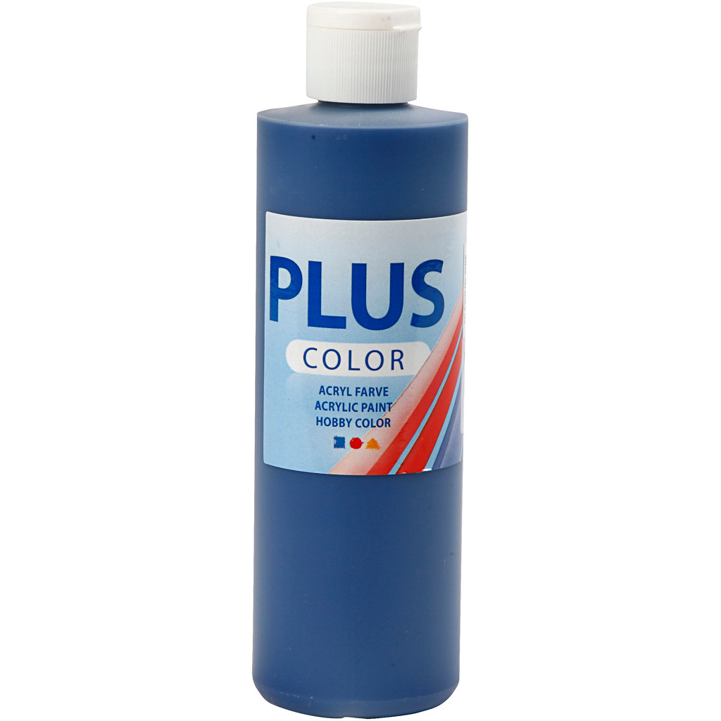 Plus Color hobbymaling, navy blue, 250ml