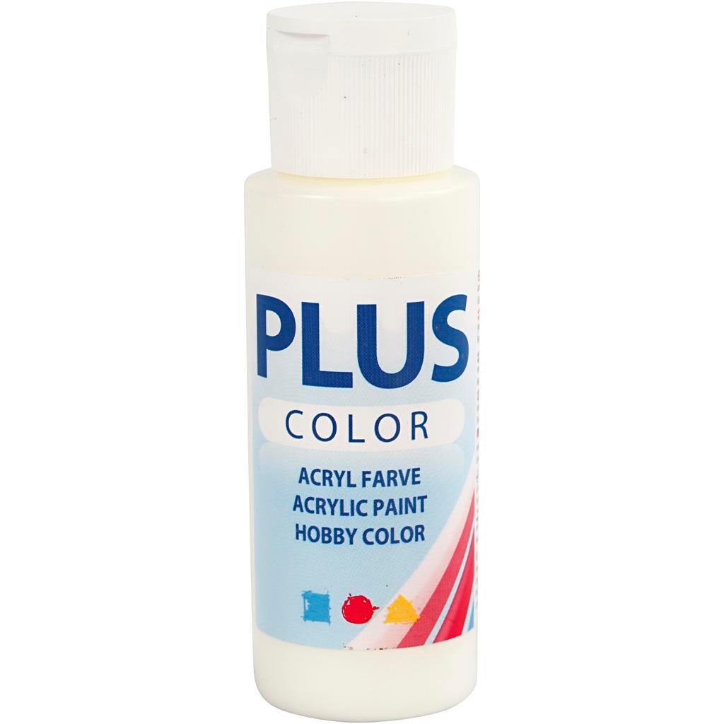 Plus Color hobbymaling, off white, 60ml