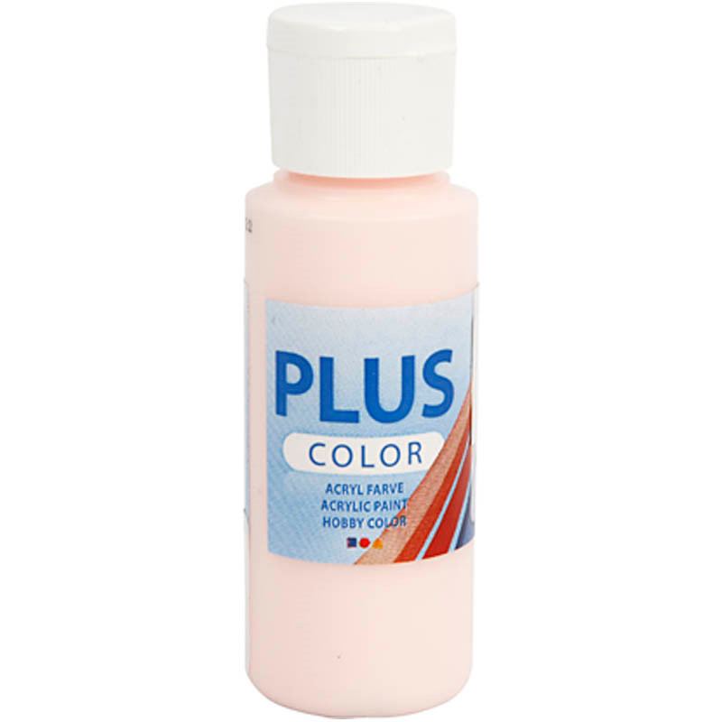 Plus Color hobbymaling, pale rose, 60ml