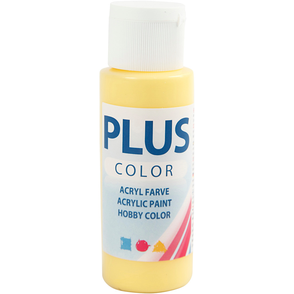 Plus Color hobbymaling, primrose yellow, 60ml