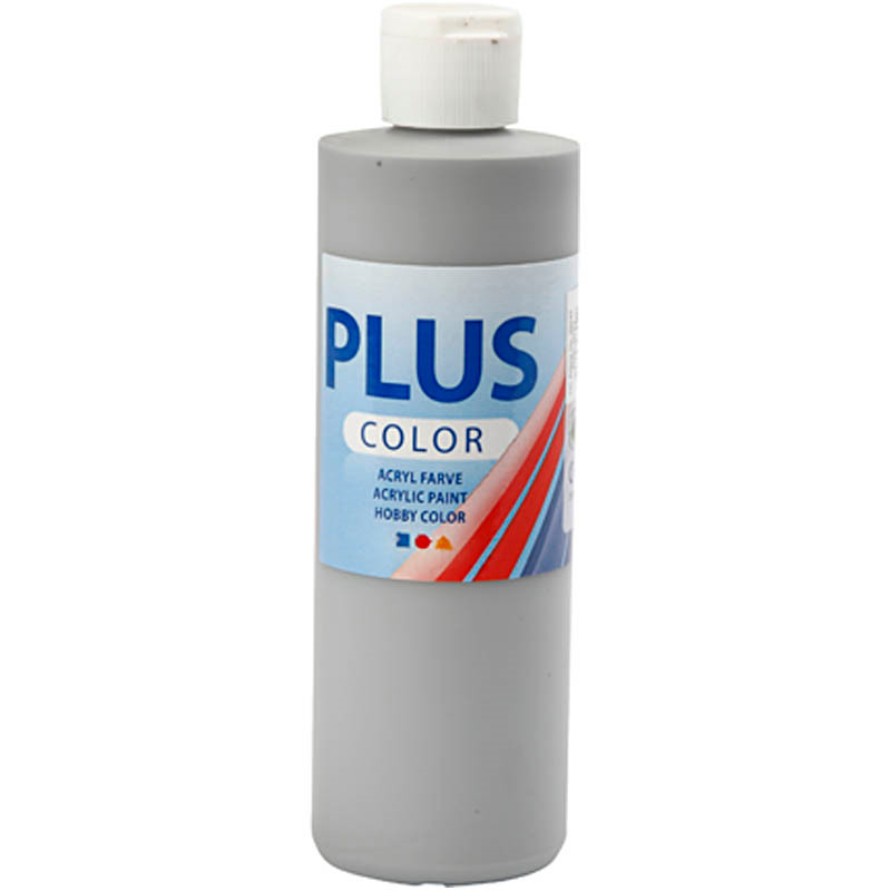 Plus Color hobbymaling, rain grey, 250ml