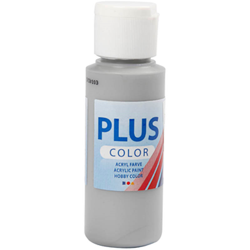 Plus Color hobbymaling, rain grey, 60ml