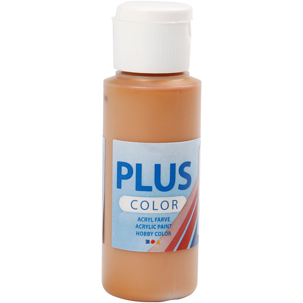 Plus Color hobbymaling, raw sienna, 60ml