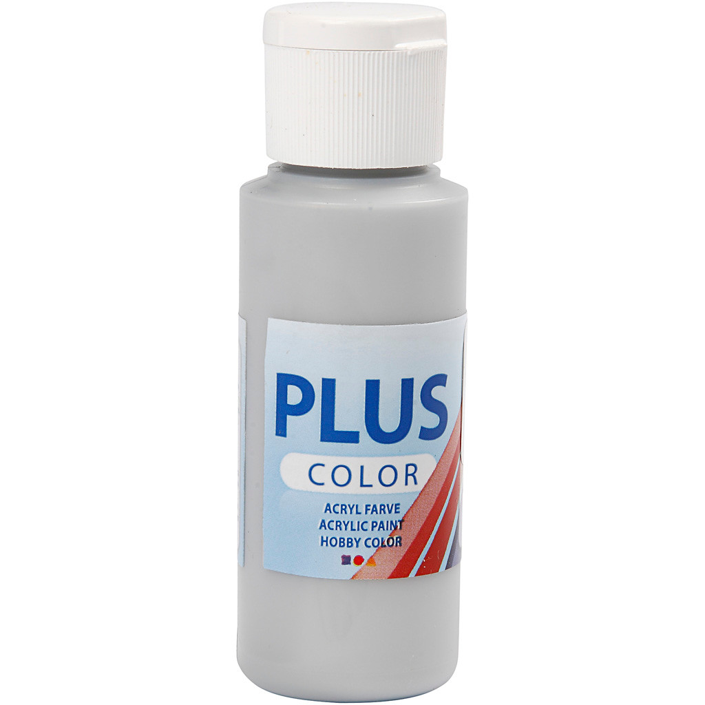 Plus Color hobbymaling, silver, 60ml