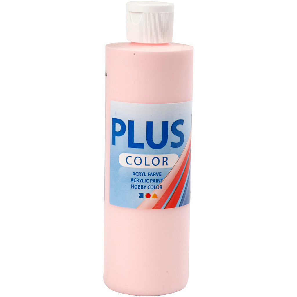 Plus Color hobbymaling, soft pink, 250ml