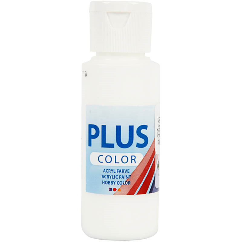 Plus Color hobbymaling white - 60 ml