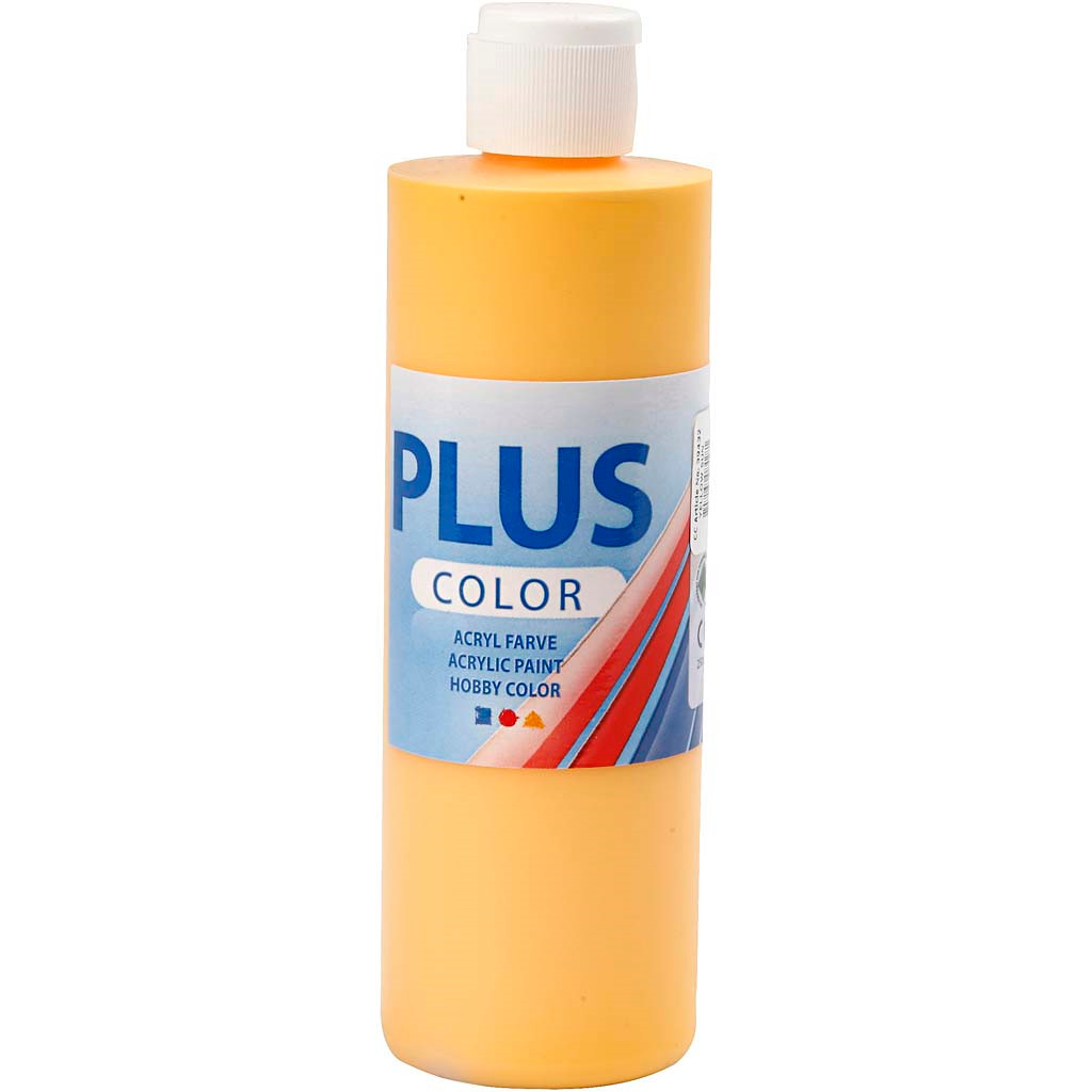 Plus Color hobbymaling, yellow sun, 250ml
