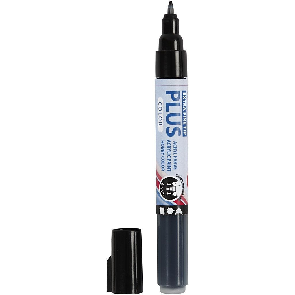 Plus Color tusch | sort | streg 0.7 mm